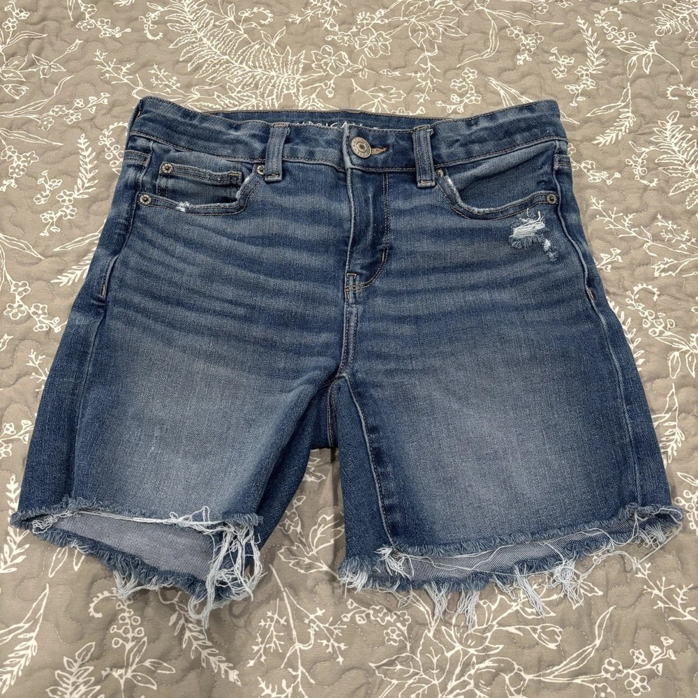 American Eagle Jean Shorts The Dream Denim Short Midi Women's Size 4